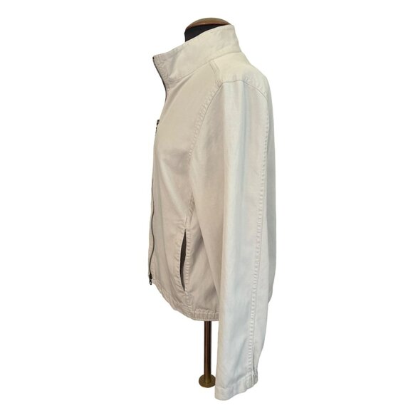 Lord & Taylor Beige Full-Zip Jacket Size 6 High Neck Casual & Comfortable - Picture 2 of 7
